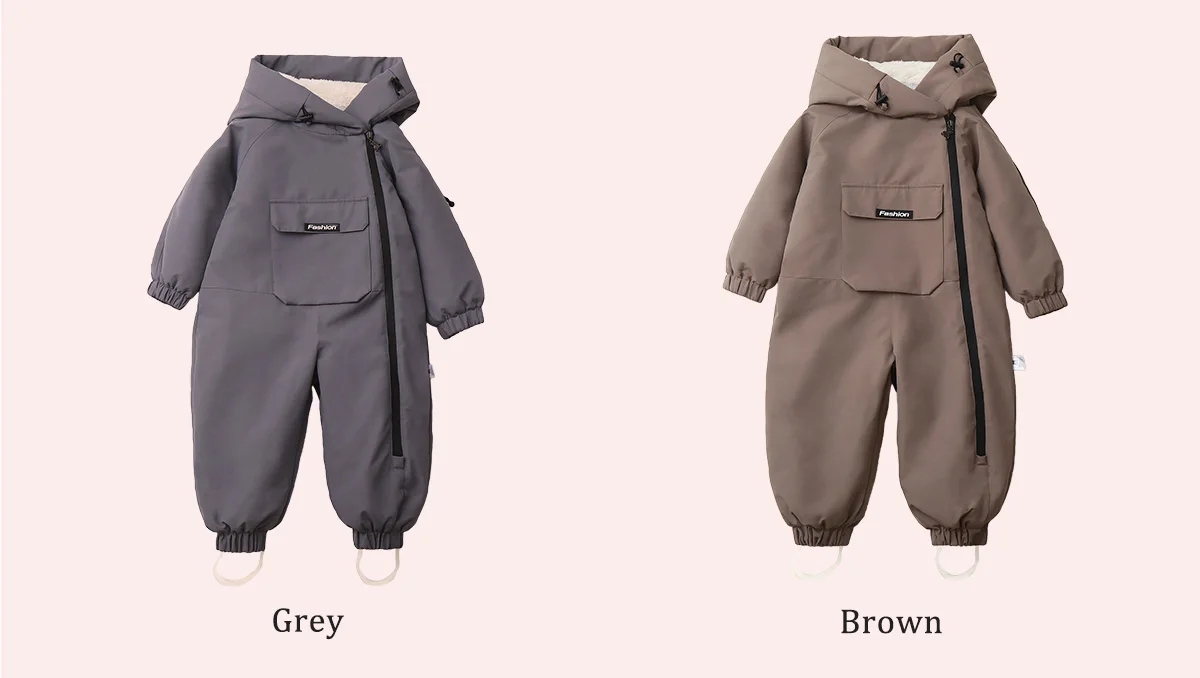Ircomll Kinder Winter Warme Daunenjacke Sportbekleidung Kleinkind Schnee Overall Junge Mädchen Kleinkind Kleidung Ski Schneeanzug Kapuzenmantel – Detail 6