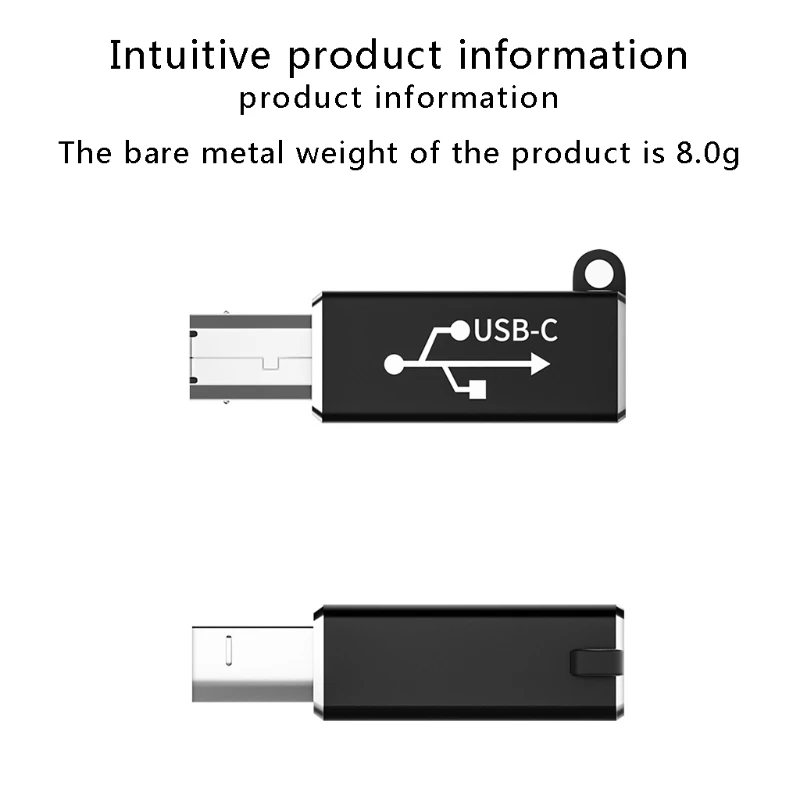 Small KIts USB Type-C to Type-B MIDI Adapter for USB Type B Equipped Scanner Printer Server for Hard Drive Camera Piano K1KF