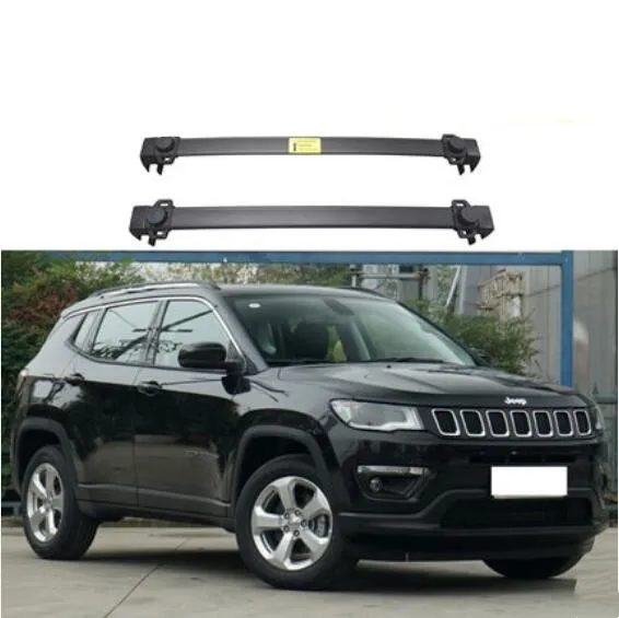 

Багажник для Jeep Compass 2017 2018 2019 2020 2021 из алюминиевого сплава, рейки для багажника, багажники, верхняя поперечная рейка