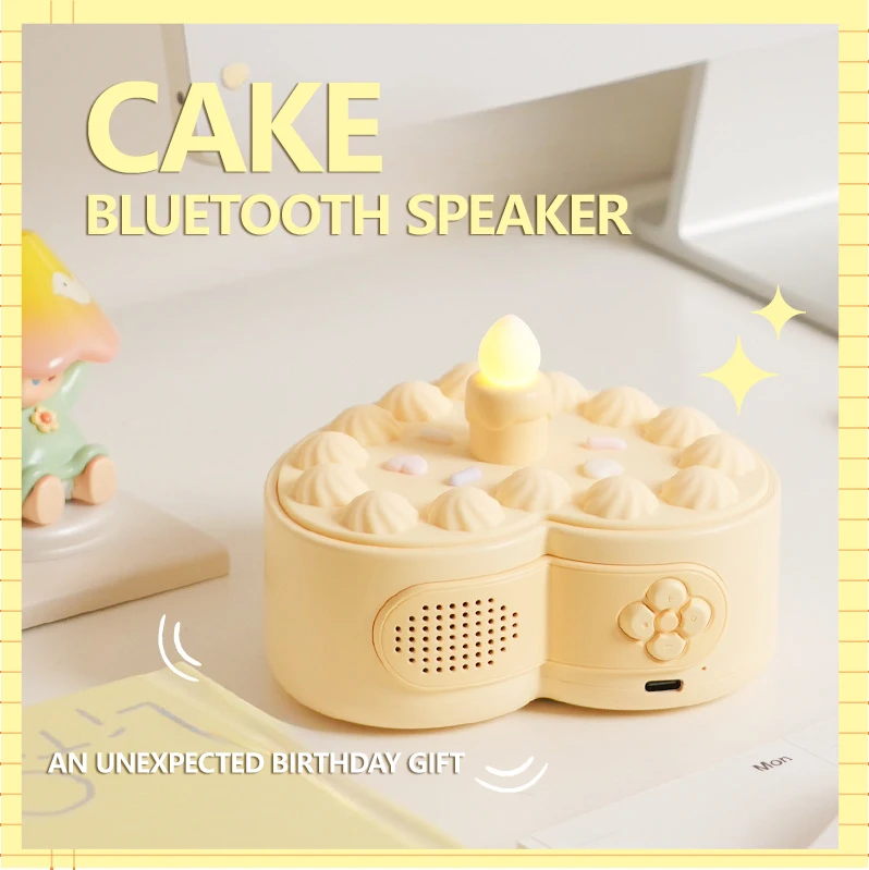 

Creative Bedhead White Noise Sleep Aid Love Cake Bluetooth Speakers Girl Birthday Gift Room Music Atmosphere Night Light Speaker