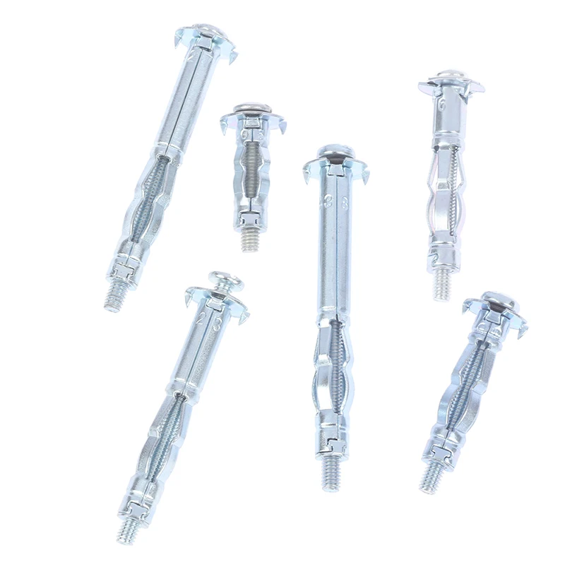 10PCS M4 Hollow Wall Metal Anchor Kit Plasterboard Drywall Cavity Plug Dowel for Ceiling Expansion Screws Gypsum Board Holes