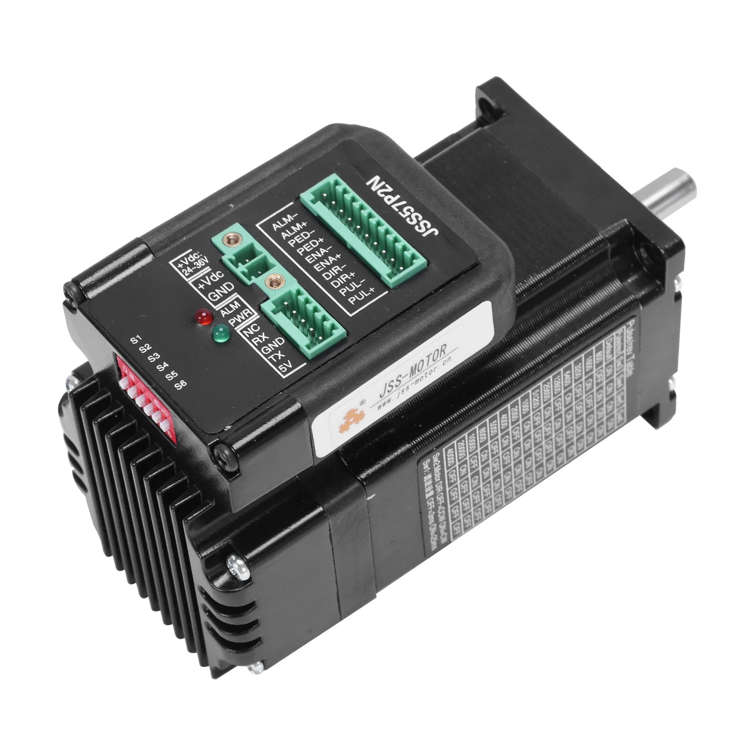 DC24V-48V JSS57P2N 2.2N.m Integrated Digital Hybrid Servo Shaft, 200KHZ Closed-loop Stepper Motor, Motor Drive Integrated Hybrid