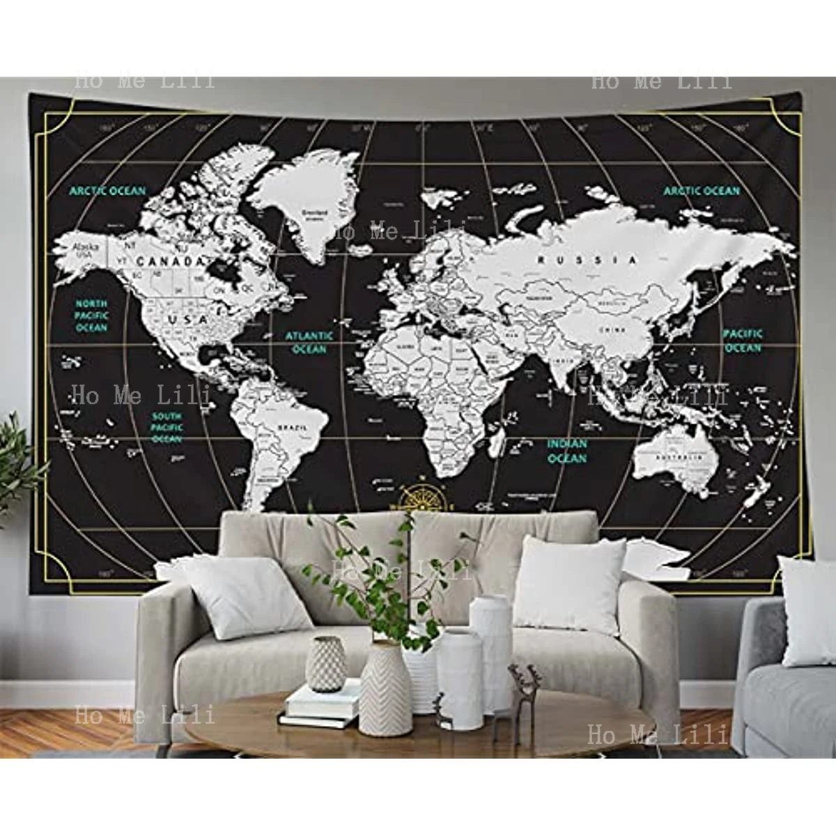 World Geographic Distribution Pattern Tapestry Wall Decoration Beautify Your Home