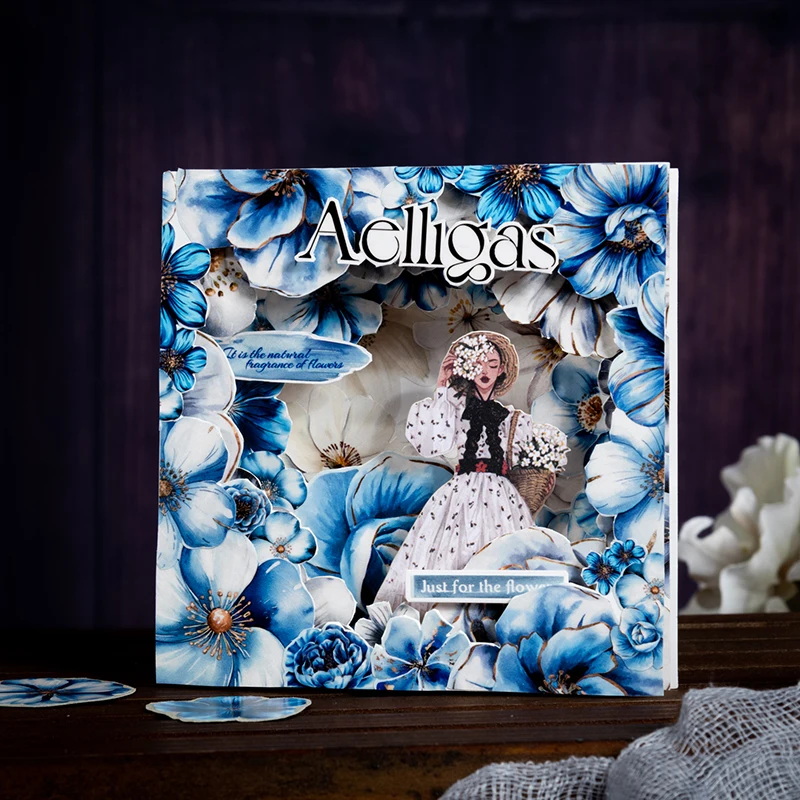 6 عبوات/مجموعة من الأشرطة الورقية المزخرفة بشكل مهل من سلسلة الزهور اللطيفة والجميلة