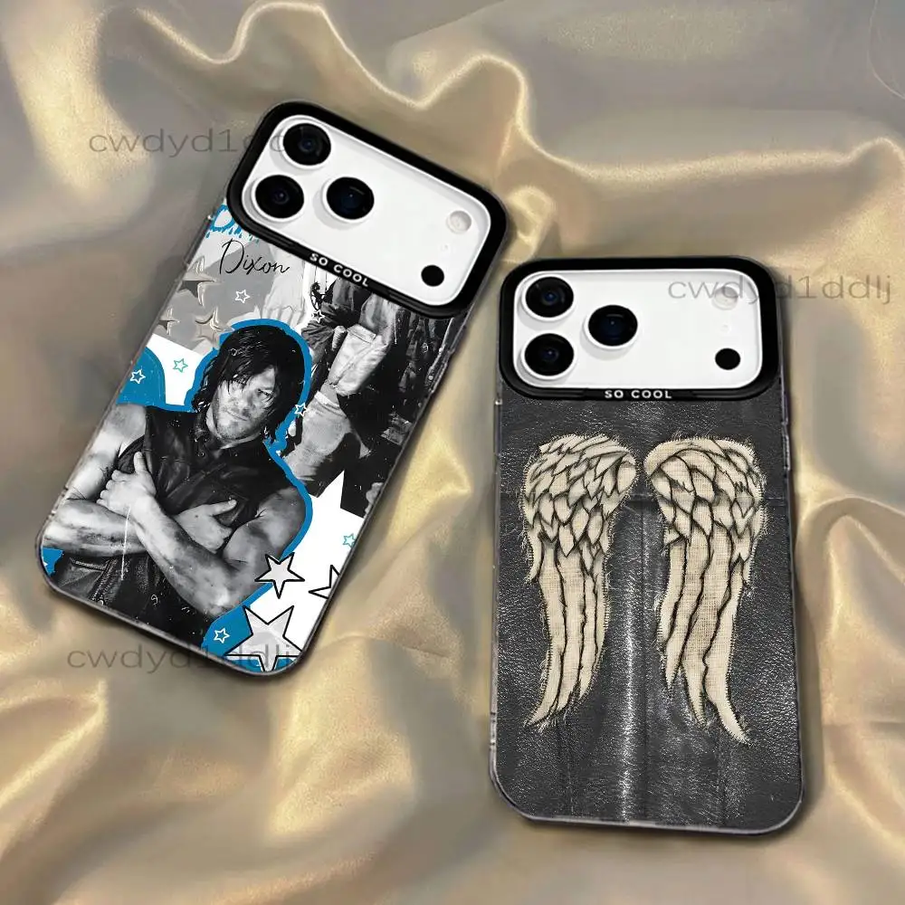 

D-Darryl Dixon Wings The W-Walking Dead For iPhone 17,16,15,14,13,12,X,8,Pro,Max,Plus,SE4,Air,Mini Black IMD Matte Case