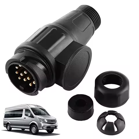 13Pin Trailer Plug 12V Towing Bar Socket 13 Pole Caravan Wiring Electrical Connector Trailer Electrical Connector for Vehicle RV