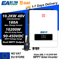 Easun Power Hybrid Solar Inverter 48v 10200VA 10.2KW 180A Solar Controller Dual MPPT Output Max. 500VDC Inversor with WIFI