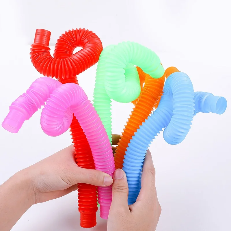 10/20PCS Colorful Telescopic Tubes Fidget Toys Plastic Sensory Pop Tubes Stress Relief Toys Adults Decompression Kids Toys Gifts