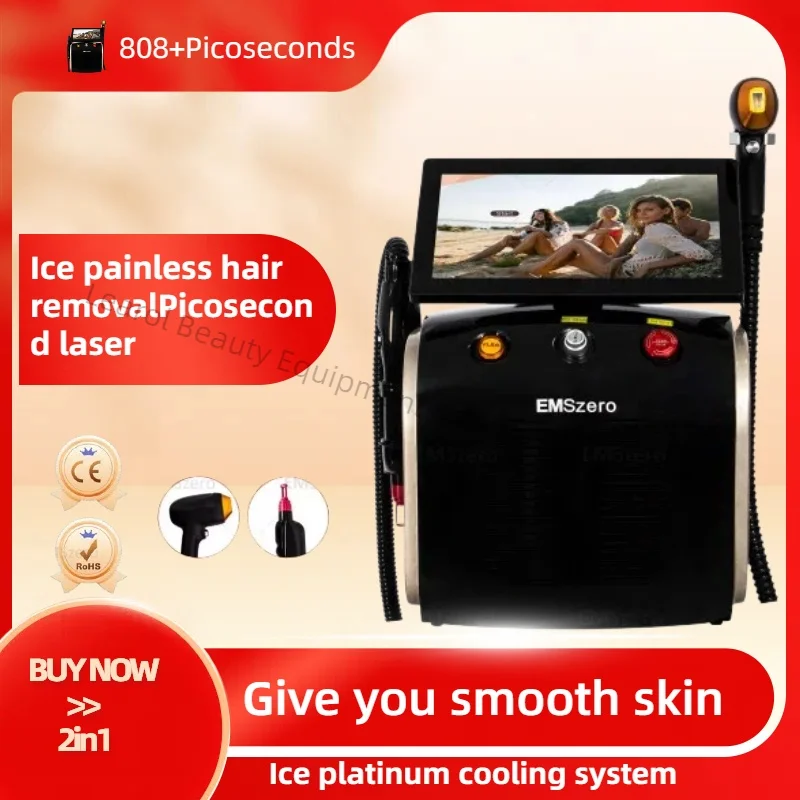 

Hot Sale 4500W 2-in-1 Diode Laser Picosecond Machine 755/808/1064nm for Hair Removal Tattoo Removal - Professional Equipment.