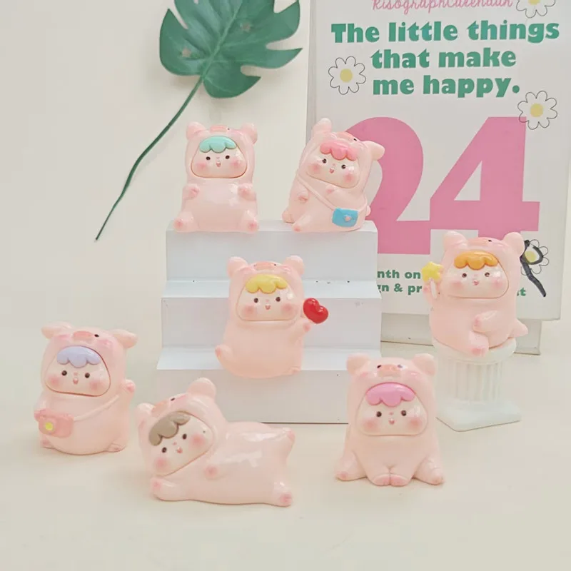 

Розовая поросенок, ювелирные аксессуары из смолы и перца, автомобильные украшения ручной работы, модные слепкие куклы-сумки