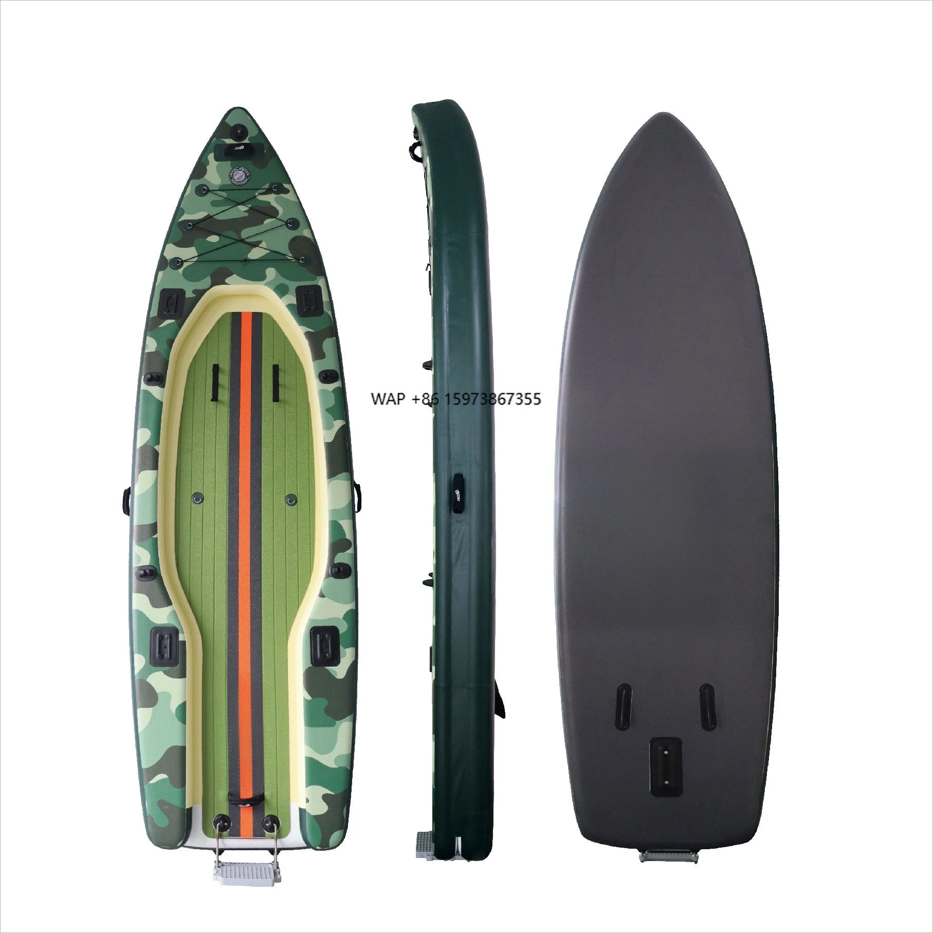 

High Quality Customized Fishing SUP Paddleboarding Inflatable Kayak Board With Seat