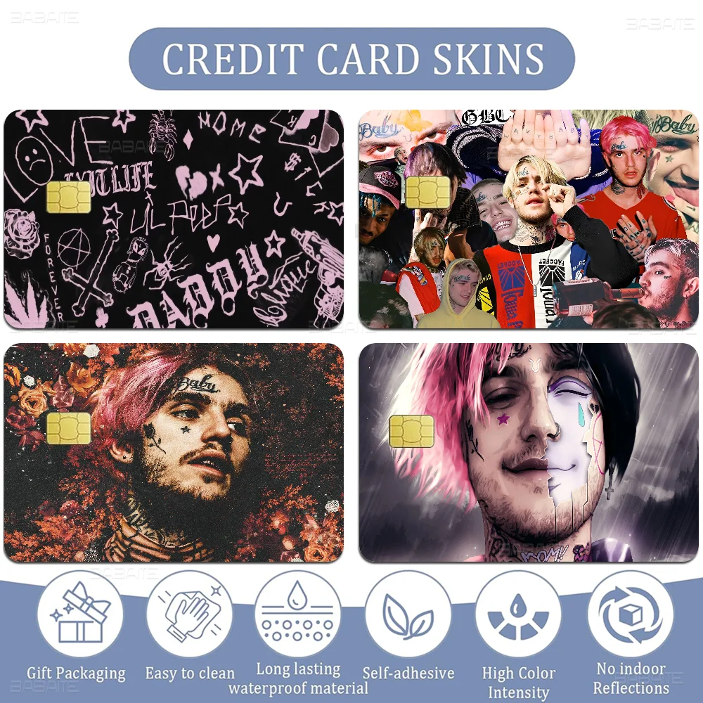 Lil Peep Anime Spend or Save Funny Shell On Off Ultra Thin No Fade Sticker Skin Cover Film for Debit Credit Card