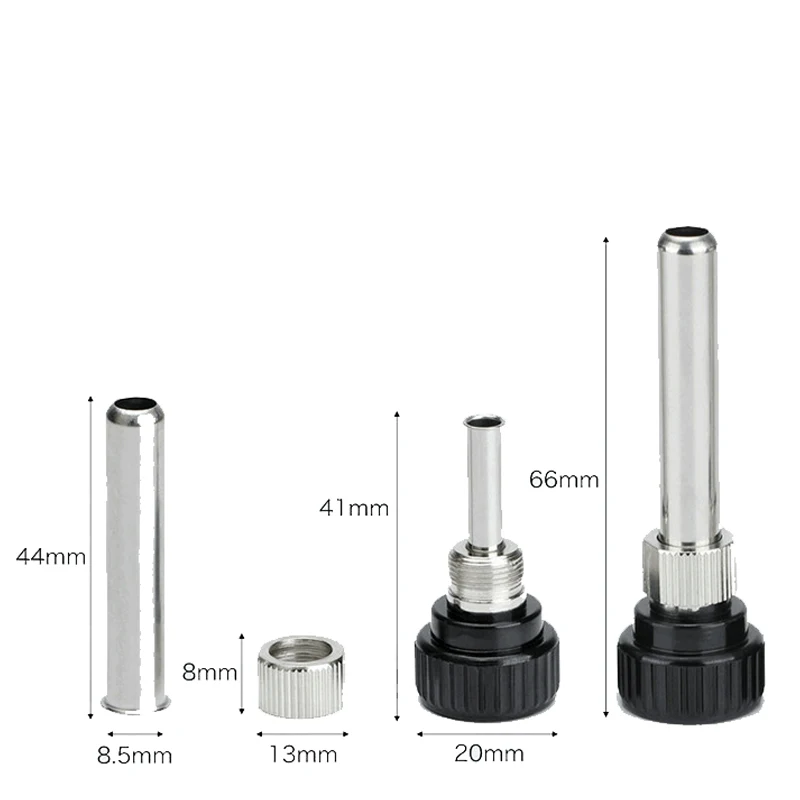 Carcasa de cánula con punta de hierro HAKKO para Estación de soldadura, adaptador de mango de hierro para ESD 852D 936 937D 898D 907, 5 puntas de