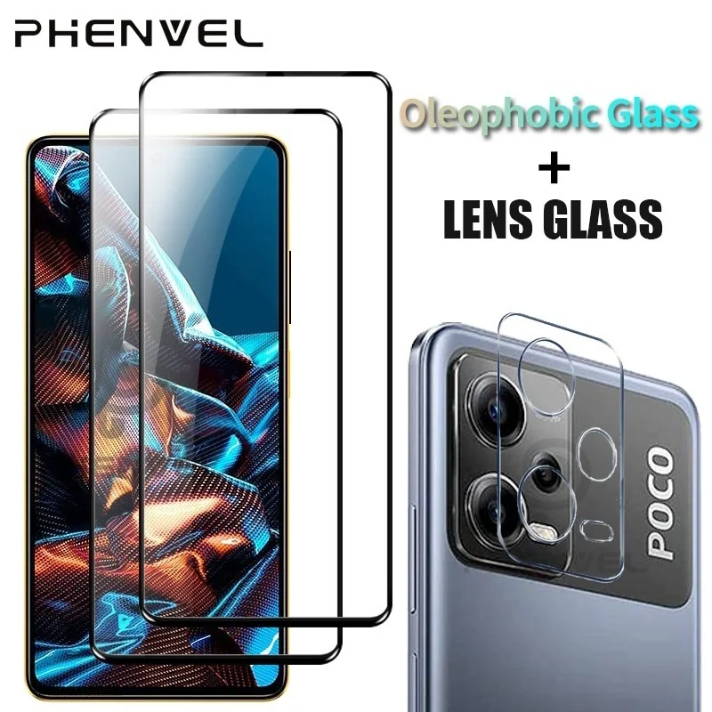 Protective Glass For Xiaomi Poco X5 Pro Anti Shatter Full Cover Screen Protector Poco X5 Tempered Glass Film Camera Lens