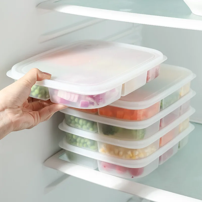 Sub-Format Refrigerator Dustproof with Cover Anti-Odor Storage Box Microwaveable Crisper Finishing Sealed Refrigerated Box