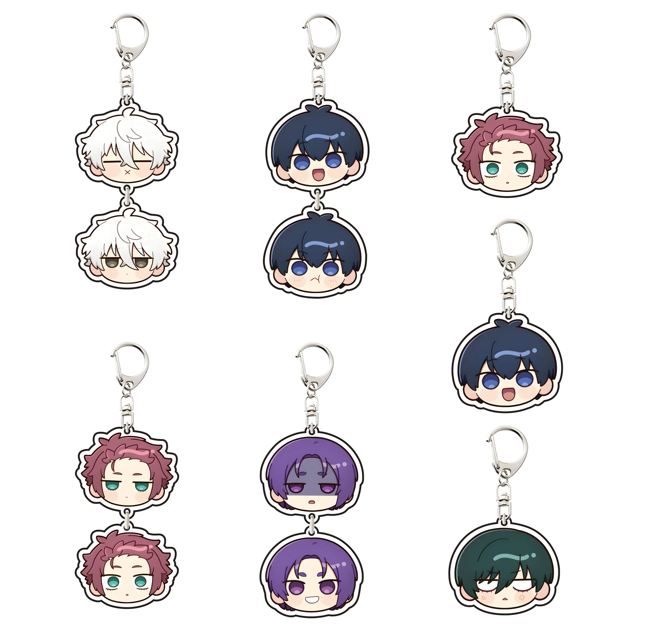Anime BlueLock 6cm Acrylic Keyrings Backpack Decorations Accessories Decor Gifts Exquisite Products COS Fans Gifts