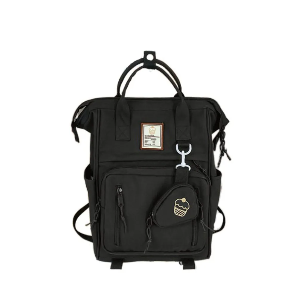 Daypack Portable Laptop Backpack Large Capacity Nylon College School Bag Waterproof Korean Style Ins Shoulder Bag Women