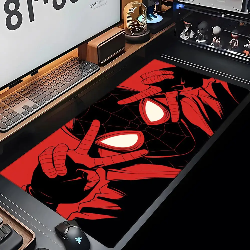 

MINISO-Anime Characters Spider Man Mouse Pad Gaming Mousepad Abstract Large 800x400x2mm Mause Carpet PC Desk