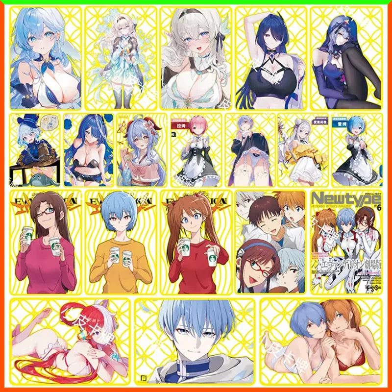 

Аниме История богини DIY ACG Ram Rem Mari Makinami Illustrious Ayanami Rei Металлические коллекционные карты Игрушки для мальчиков Подарок на день рождения