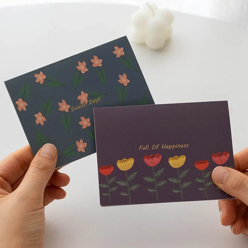 

1/6pcs Festive Designs Postcard Cards Mother's Day Greeting Card Fold DIY Birthday Wish Card Invitation With Envelopes Stickers