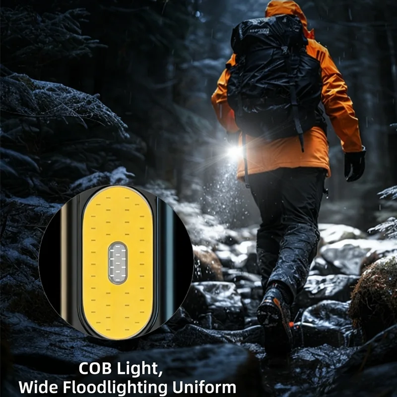 LED Keychain Flashlight Rechargeable 550LM Portable Mini Torch Pocket Lantern Flood Work Light With Magnet For Emergency