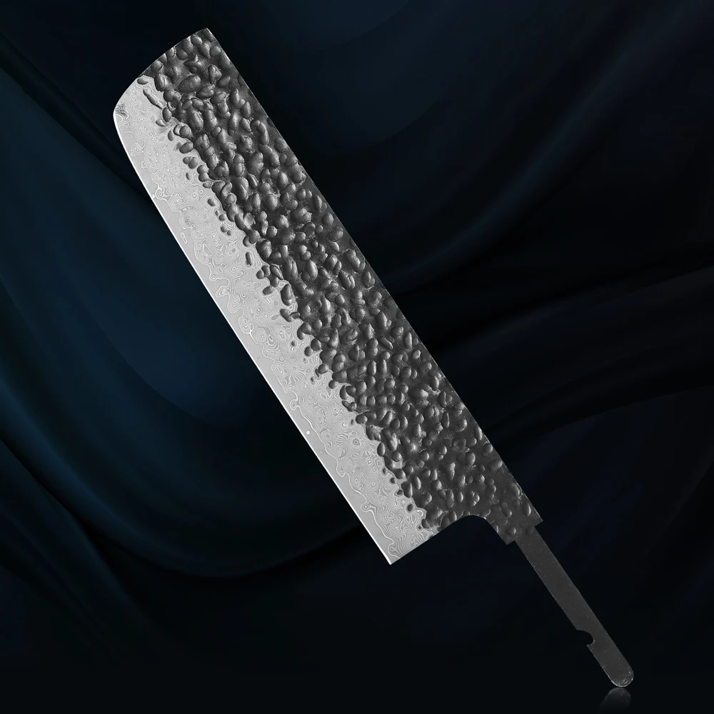 

DIY Handmade Damascus Steel Japanese Kitchen 7-inch Nakiri Chef Knife Blank Blade Forged Full Tang Ultra Sharp Edges Making Tool