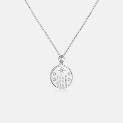 VEWANT Women 925 Sterling Silver Rock Punk Circle Pendant Luxury Necklace 2024 Fine Fashion Party Birthday Gift Jewelry