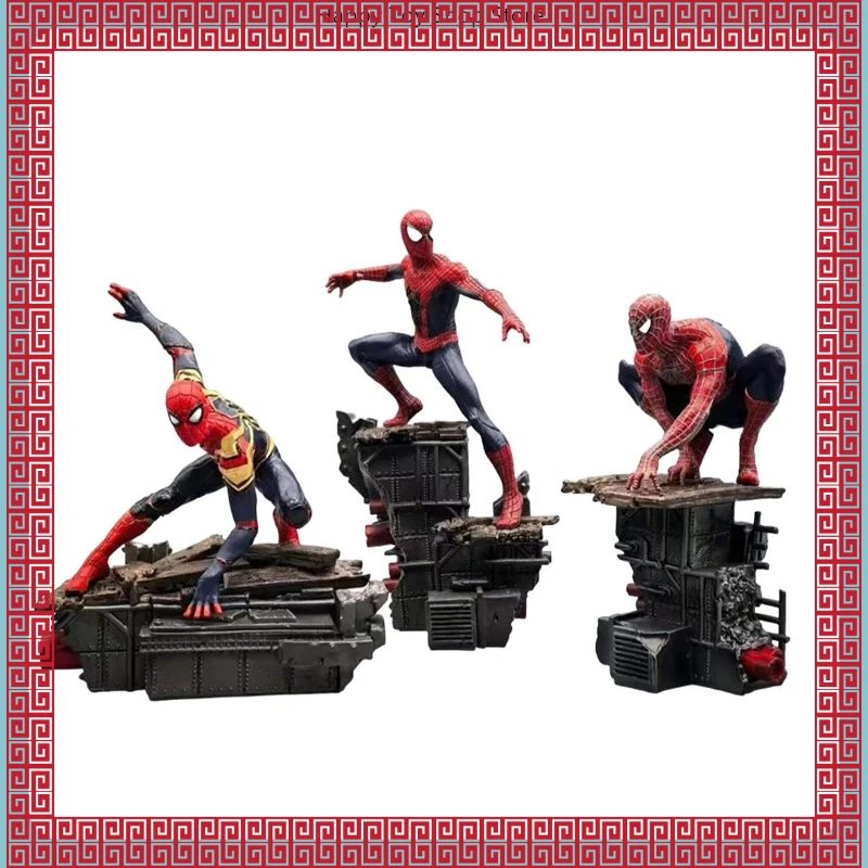

Набор из 3 фигурок Marvel Spider-Man, коллекционная модель, статуэтка, украшение для рабочего стола, игрушка, подарок для фанатов и коллекционеров