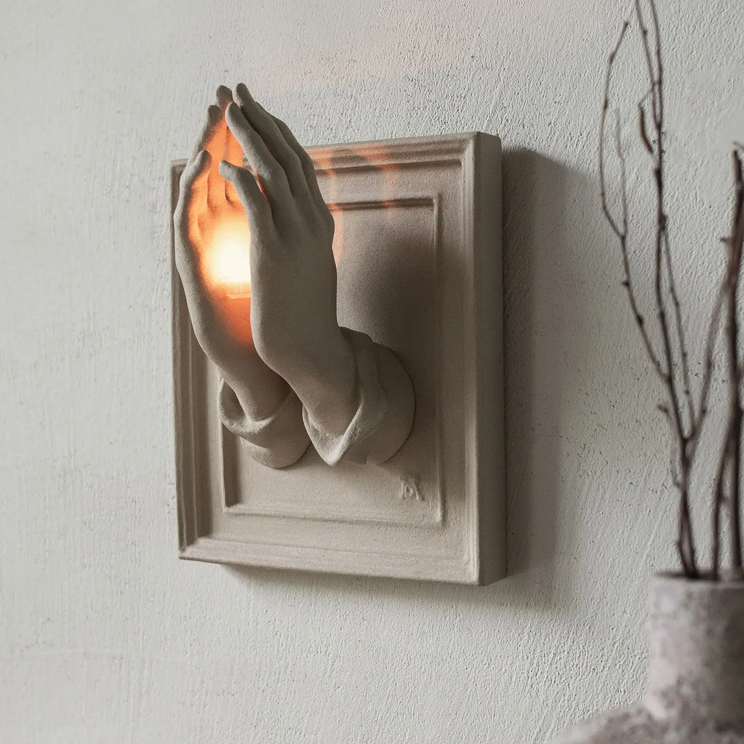 Prayer-themed Handmade Artistic Scented Candle Holder, Three-dimensional High-end Gift