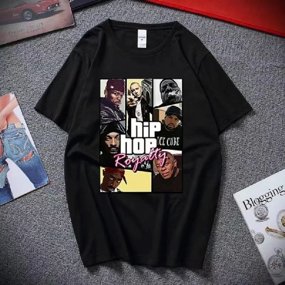 Summer Men /WOMEN, T  SHIRT Street Hip Hop Culture Dr Dre Eminem 2 Pac Biggie Rapper Print Unisex T-Shirt Top Tees 80103