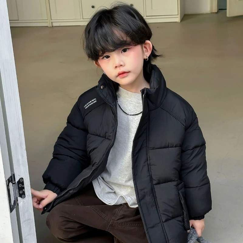 Boys Winter Padded Jacket 2026 New Short Korean Style Warm Fashion Versatile Toddler Outerwear