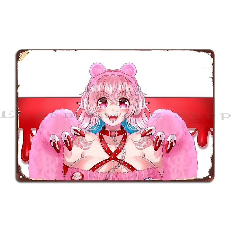 Gloomy Bear Super Sonico Metal Sign Party Cinema Wall Decor Create Club Tin Sign Poster