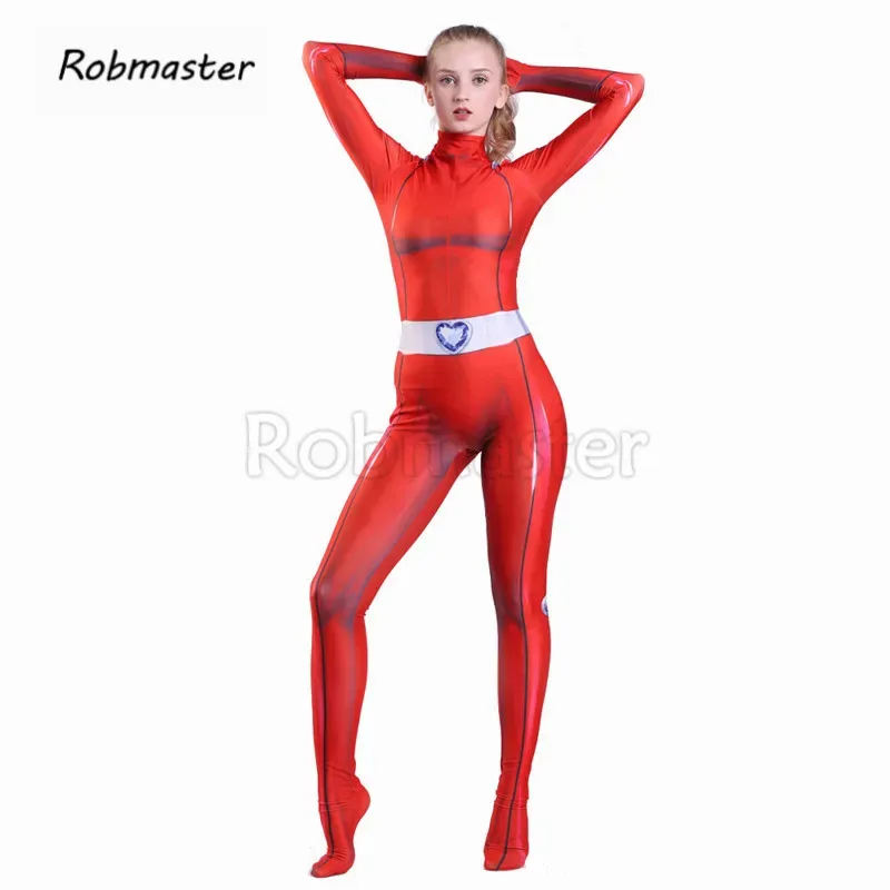 여성 소녀 토탈리 스파이즈 코스프레 의상 스판엑스 젠타이 클로버 에윙 사만다 심슨 알렉산드라 맨디 바디수트 점프수트
