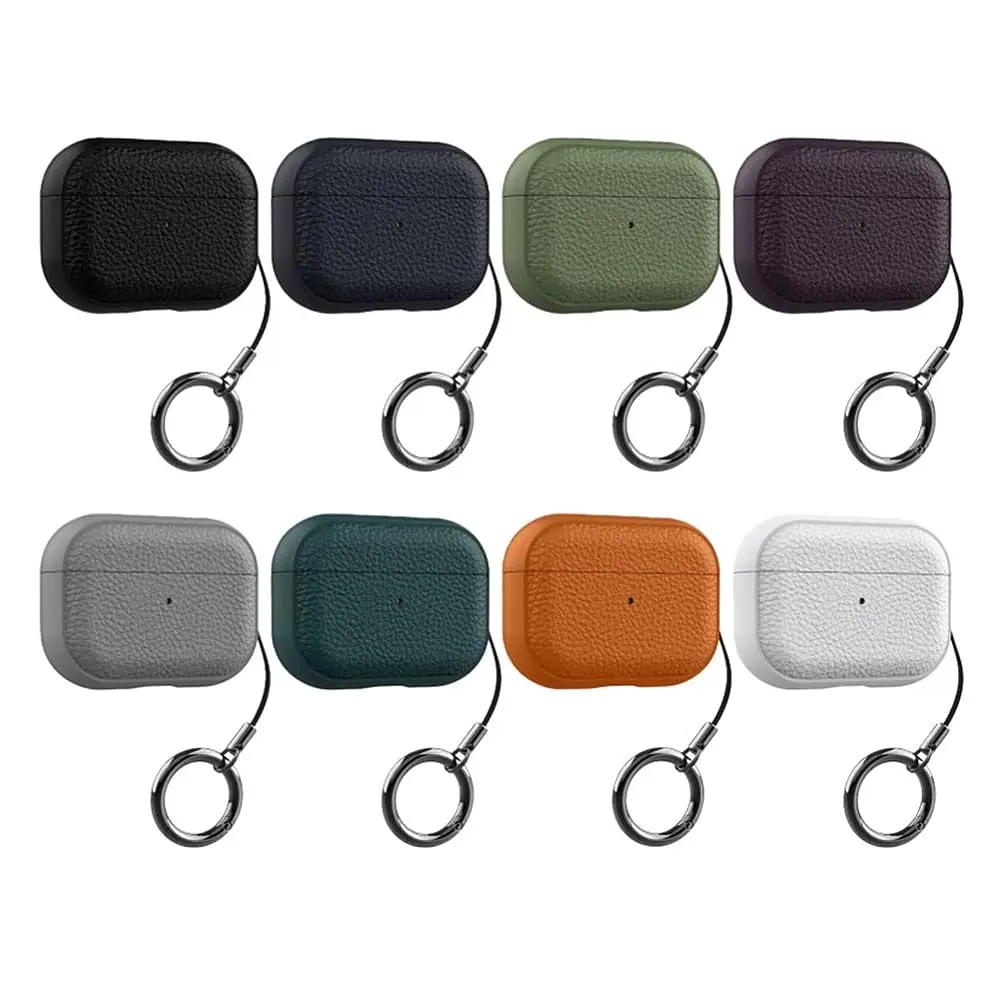 Earphone Case for AirPods Pro 3/Pro 2/4 (Leather-Like Design) Protection Case Accessories with Keychain For AirPods Pro 3/Pro 2 view 6