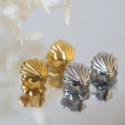 Arrivals Stainless Steel Retro Shell Daily Stud Earrings for Women Versatile Popular Charm Jewelry Gift
