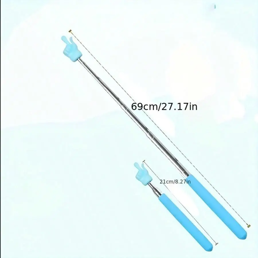 1pc Extendable Mini Telescopic Blackblord Pointer,Hand Index Finger Rod for Classroom Supplies,perfect Party Supplies,colorful