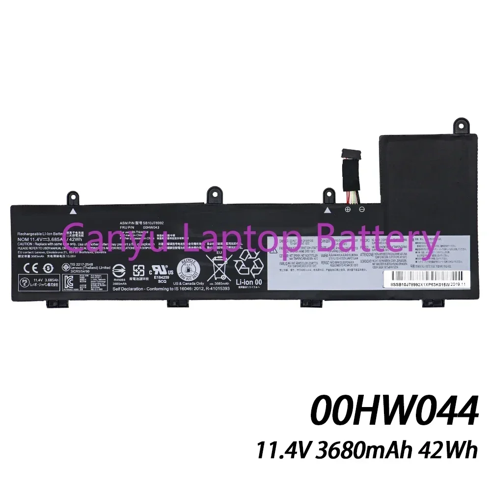 00HW044 00HW043 SB10J78991  For Lenovo ThinkPad Yoga 11e 20GC 20GE 20LQ 00HW042 SB10J78990 11.4V 3685mAh 42Wh Laptop battery