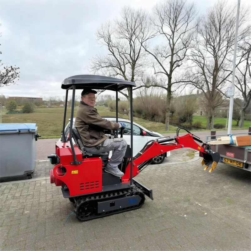 Mini pelle CE Epa Euro 5 à haute efficacité de travail, cabine multifonctionnelle personnalisée, livraison rapide, mini-pelle de 1 tonne