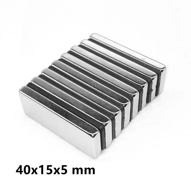 

5~50PCS 40x15x5 mm Super Strong Neodymium Magnet 40mm*15mm Block Permanent Magnets 40x15x5mm sheet Powerful Magnet 40*15*5 mm