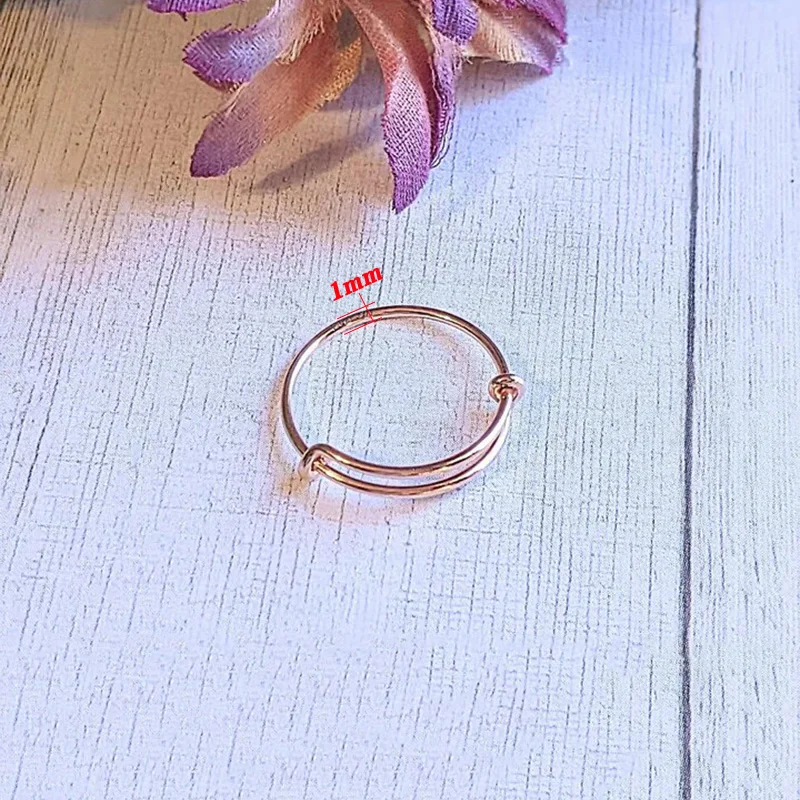 14K Rose Gold Filled Ring Jewelry, Stacking Ring, Adjustable Ring, Rose Gold Filled Ring, Round Plain Rings, Women Rings