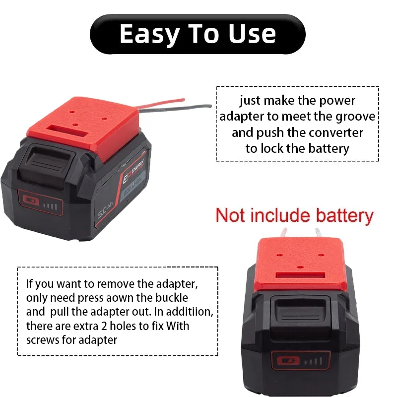 DIY Adapter for SKIL 20V Li-Ion Battery Adapter Performancer Connector 14AWG DIY Adapter for Foy Machines, Cars