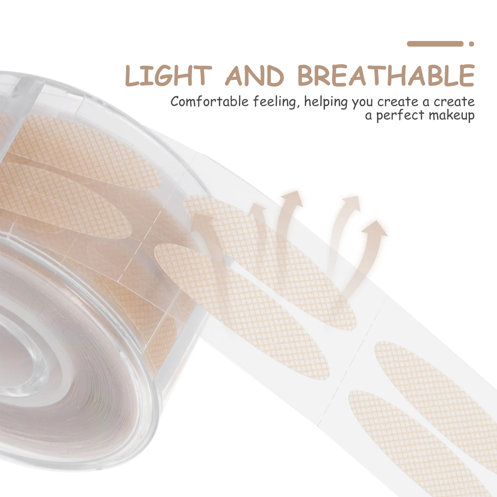 เทปติดตาสองชั้นแบบเรียบง่าย 3 ม้วนสำหรับการแต่งหน้าที่สมบูรณ์แบบและเป็นของขวัญเครื่องมือแต่งหน้าตา