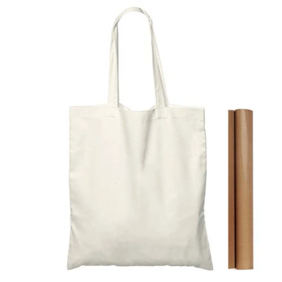 

0 Pack '' X 6'' Cotton Tote Bags Lightweight Blank Bulk Cloth bags with pc of PTFE Teflon Sheet