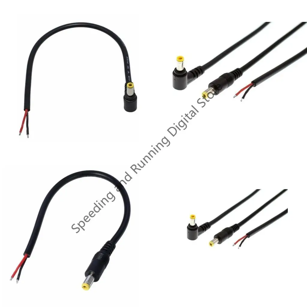 Q39D 5.5MM x 2.5MM Male Plug to Bare Wire Open End Power Wire Supply Repair Cable 18 AWG 5525 Connector DC5525 Pigtails