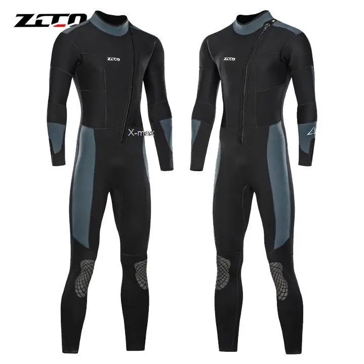 5mm Men's Long Wetsuit  Neoprene Material Warm Fleece Lining Outdoor Swimming Kayaking Surfing Drifting Wetsuit XS-4XL