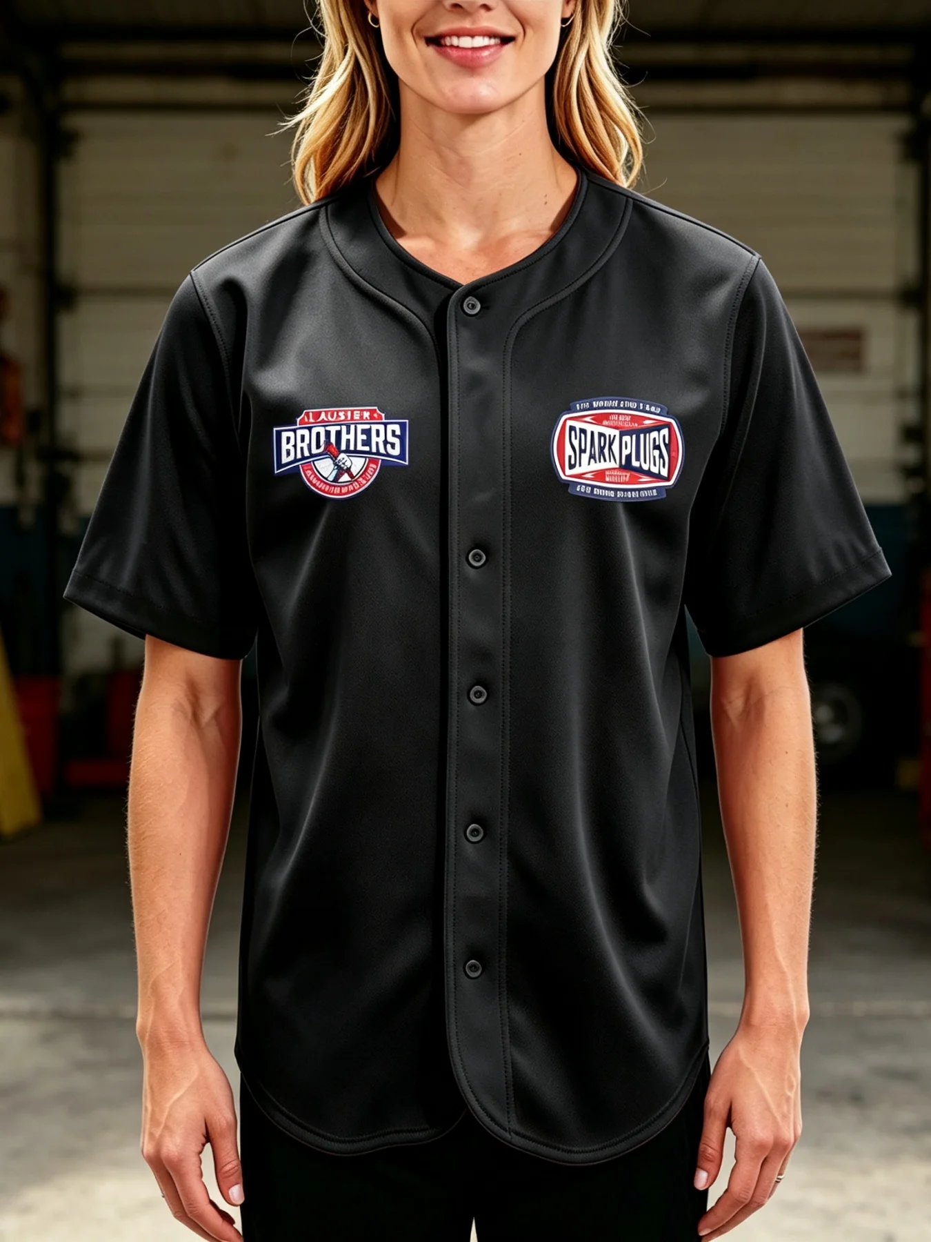 Men's Vintage Short-Sleeve Baseball Jersey Button-Down T-Shirt 'Play for the Game' Graphic Print Sports Uniform Shirt