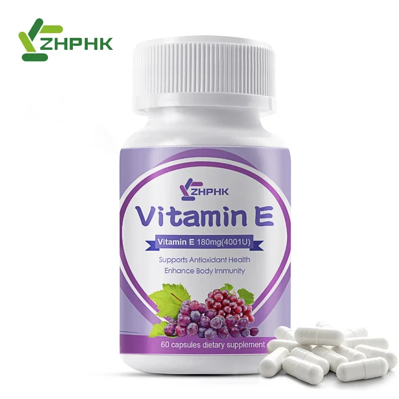 

Vitamin E 400IU 180mg Capsules - Anti-aging, Antioxidant, Supports Skin Health，60 capulses