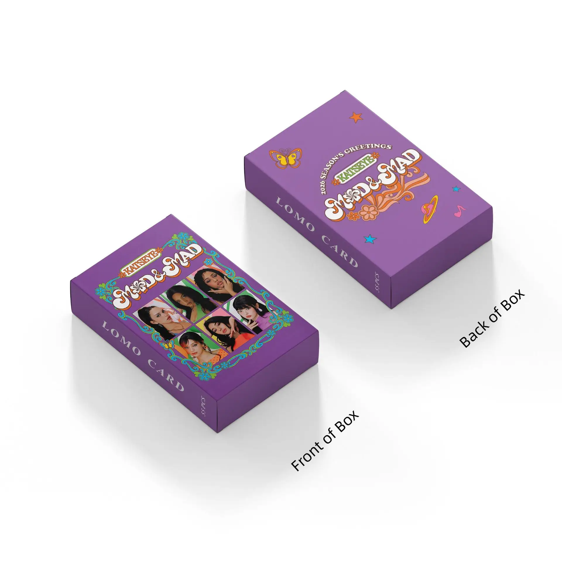 55 pièces/ensemble KATSEYE 2026 vœux de la saison POP lomo Star cartes Photo Lomo cartes Fans Collection cartes imprimées