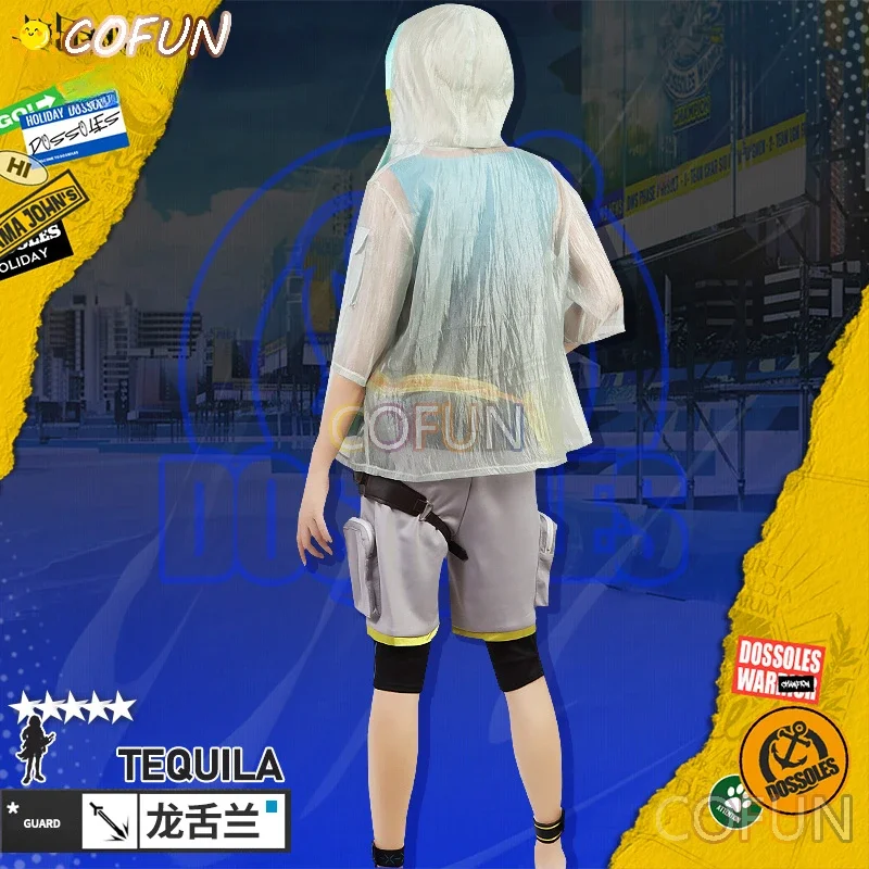 COFUN [Customized] Game Arknights Tequila Cosplay Costume Halloween Outfits Men New Suit Uniform