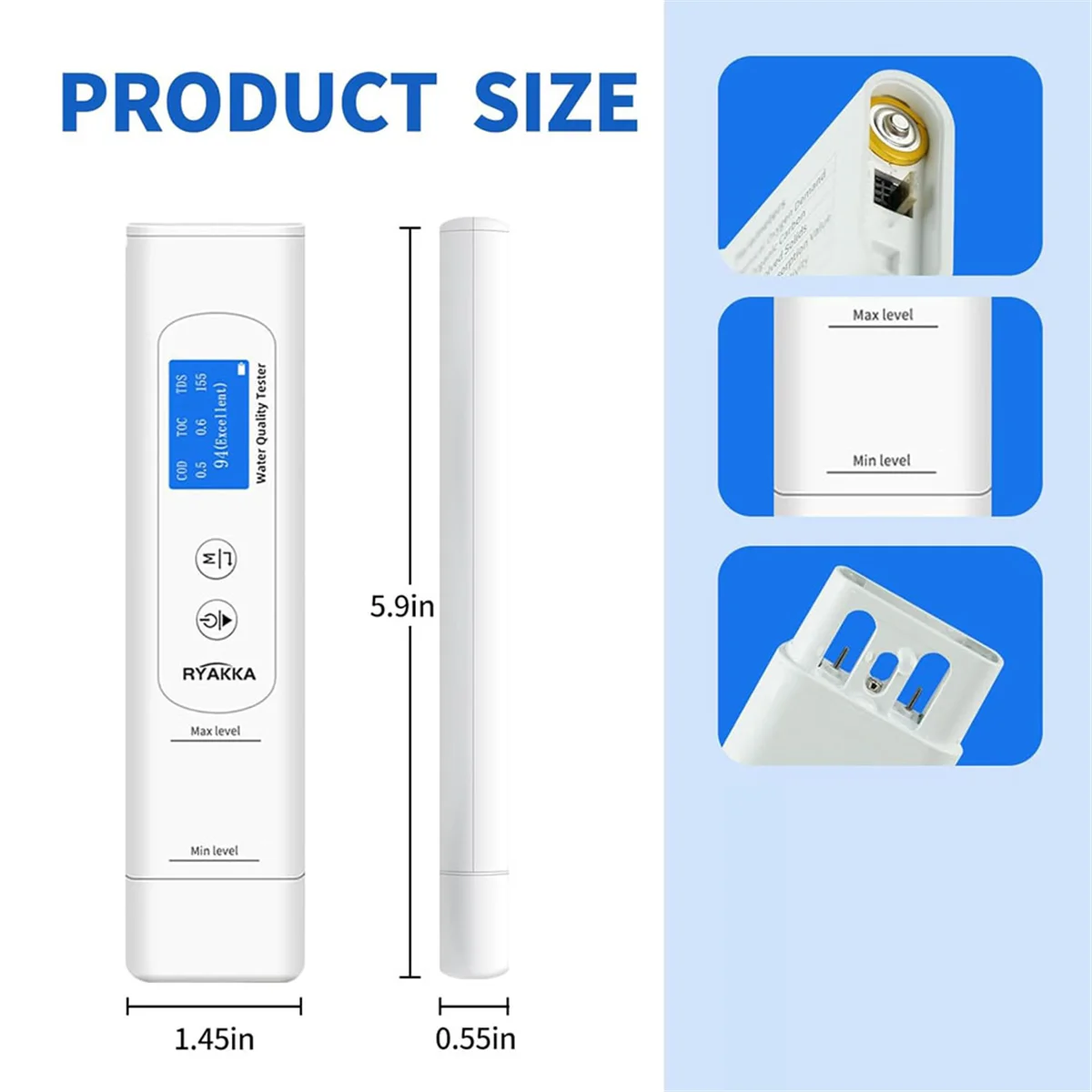 

ABFW Drinking Water Quality Tester, 6-In-1 TDS Meter Digital Water Tester TOC,,TDS,UV275,EC & Temp /Organic Contamination